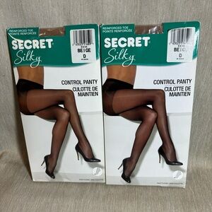 SECRET Sz D Control Panty Set of 2 in Beige